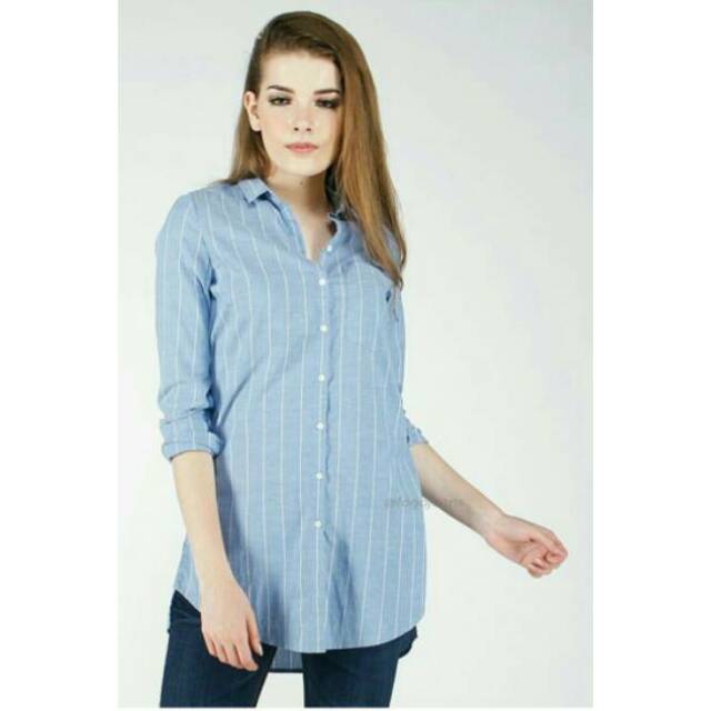 Logo jeans kemeja tunik