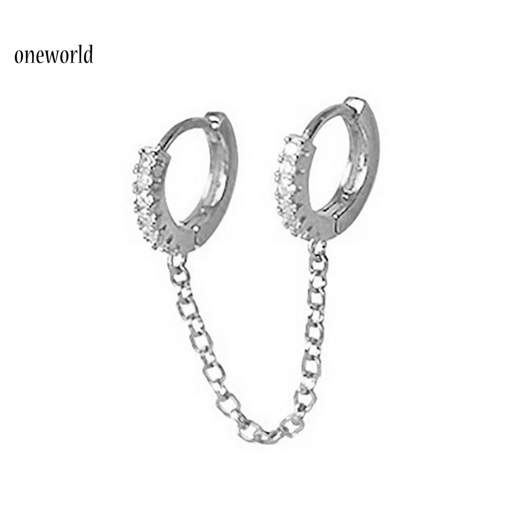 Oneworld Anting Electroplating Simple Ringan Untuk Wanita