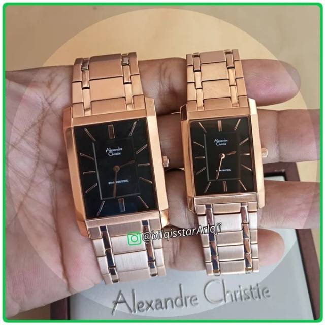 New Alexandre Christie AC 8606 Couple Kotak Tipis Original