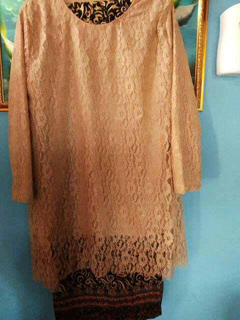 St Safitri Idulfitri Stelan Kebaya Brukat Batik Kebaya Brukat Jumbo Ld110