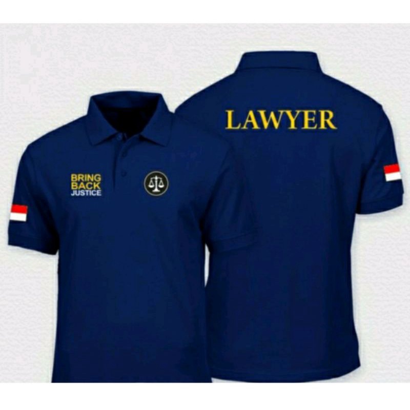 kaos polo katun lawyer/kaos kerah polo lawyer bordir