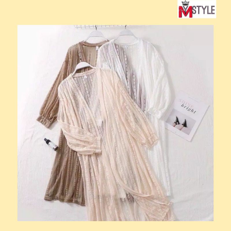 Long outer Brokat import