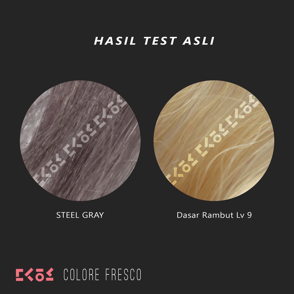 COLORE FRESCO - STEEL GRAY color cream cat pewarna rambut abu-abu grey