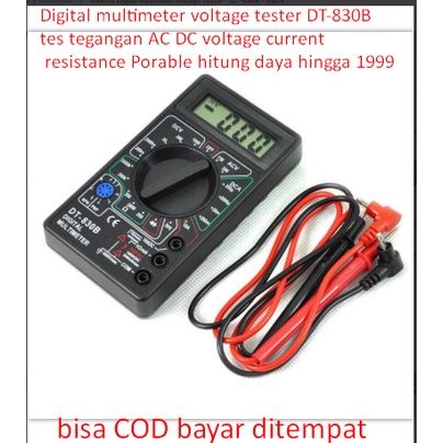 Digital multimeter voltage tester DT-830B tes tegangan AC DC voltage current resistance Porable hitu