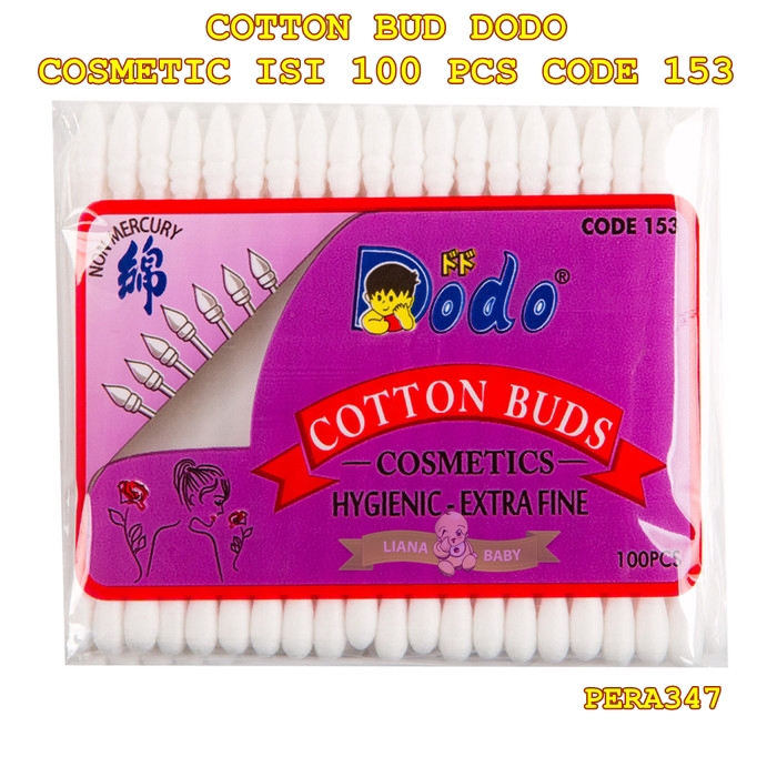 PERA347 DODO COTTON BUD KOSMETIK ISI 100 PCS CODE 153