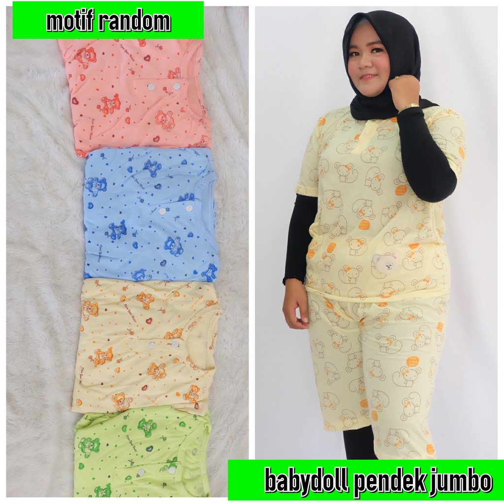 baby doll pendek jumbo grosir setelan baju tidur wanita 