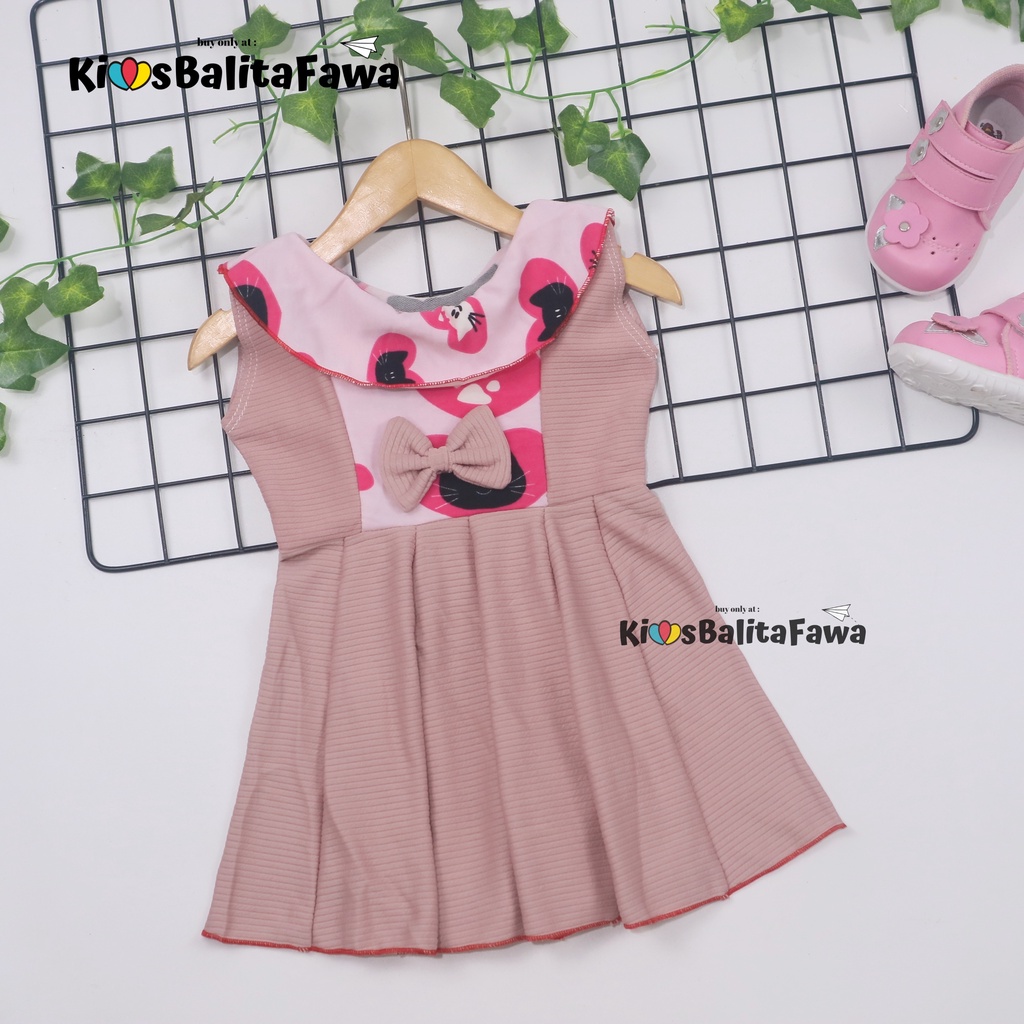 (0-6 Bulan) Dress Najwa uk Bayi / Baju Anak Perempuan Gaun Pesta Import Murah Dres Cantika Yukensi