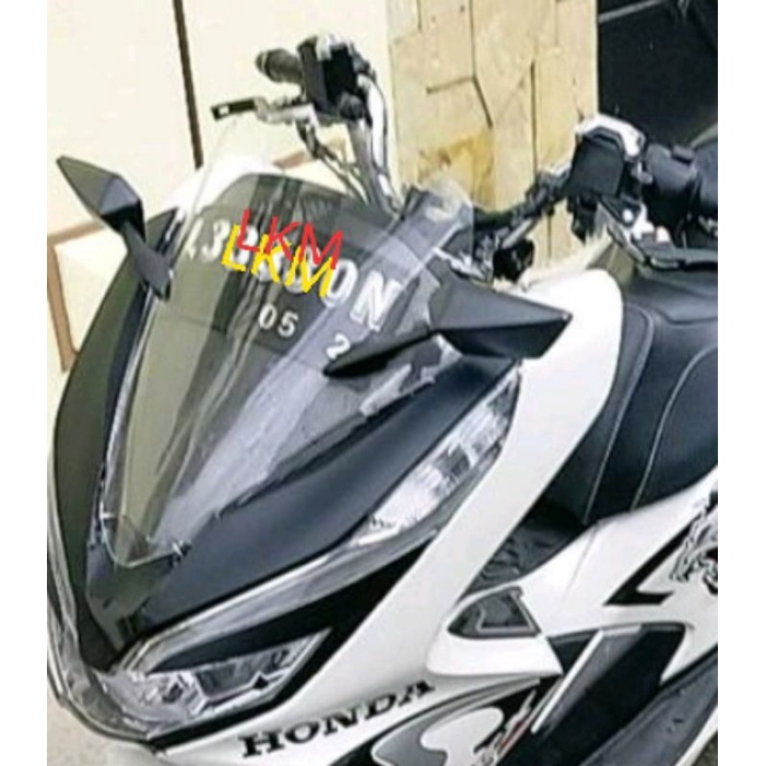 Jual visor/windshield plus spion variasi pcx 150 2018 standar thailand