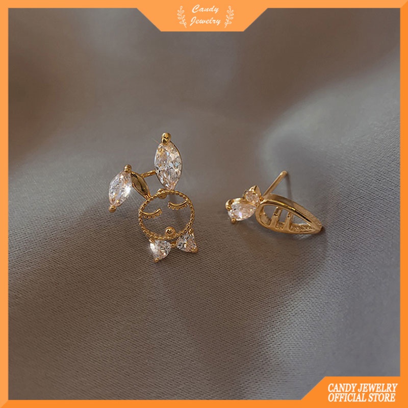 Anting Tusuk Sterling Silver 925 Model Kelinci / Wortel / Permen Gaya Korea Untuk Wanita