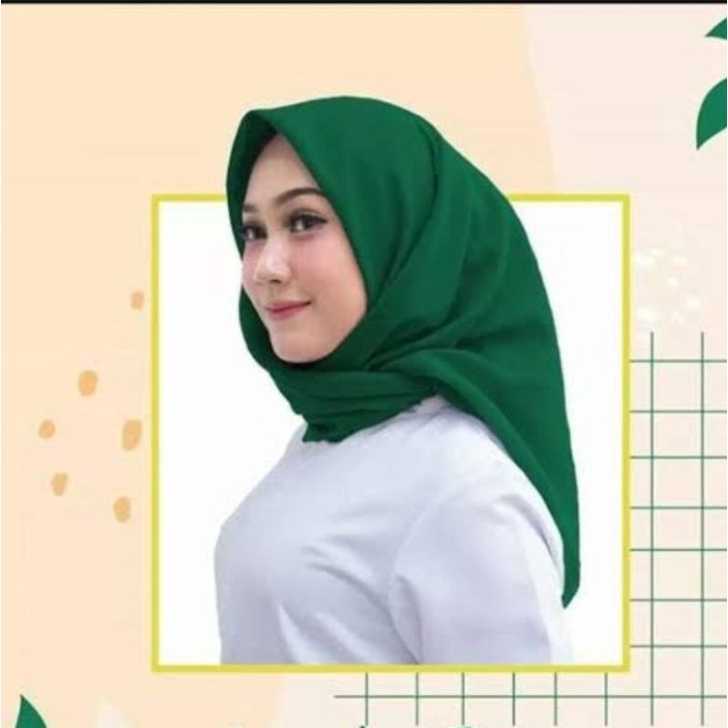 Hijab segi empat paris premium polos by : catlyn carla-Hijo tua