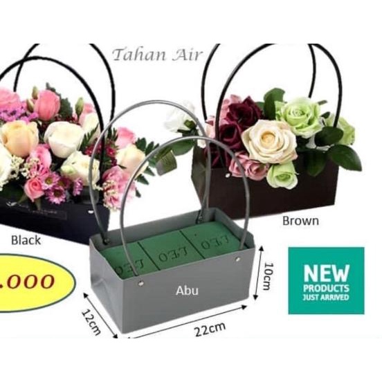 

♤ Korean PVC Flower box flower bag barang florist vas bunga - Hitam ✥