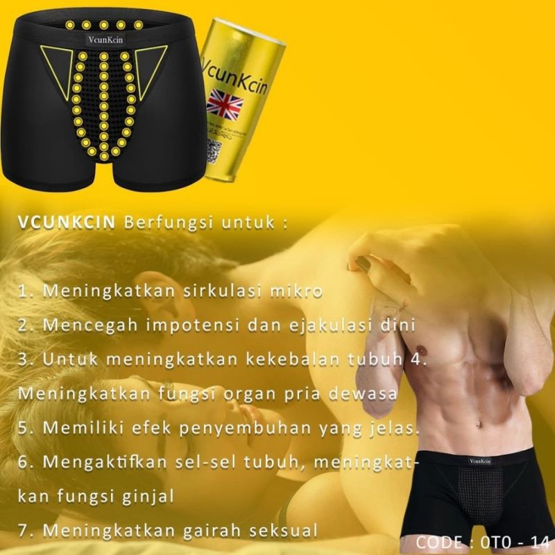 VCUN KCIN VCUNKCIN CELANA DALAM BOXER KESEHATAN PRIA ION MAGNETIK