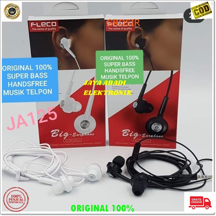 J125 HANDSFREE STERES SUPER BASS HEADSET HANDSFREE HEADPHONE EARPHONE MUSIC VOKAL AUDIO SOUND EARPOD IN EAR KARET HANDSFREE STEREO SUPER BASS HEADET KABEL DUAL BAS EARPHONE MUSIK MP3 MUSIK AUDIO SOUND UNIVERSAL SUARA DIJAMIN MANTAP