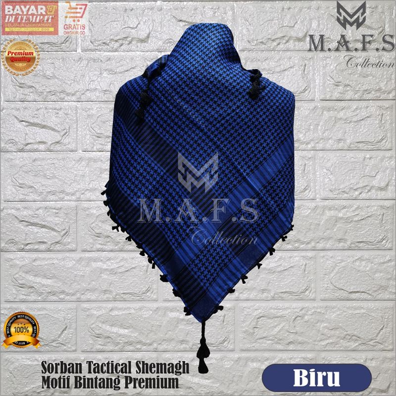 Cod sorban merah sorban palestina sorbanmurah tajmahal-Biru