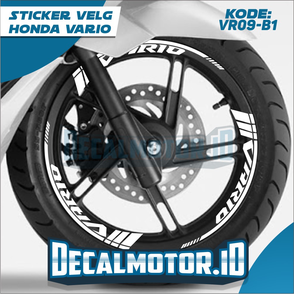 Cutting Sticker List Velg vario 150 125 stiker velg sticker velk vario 150 125 VR09 Sticker Putih