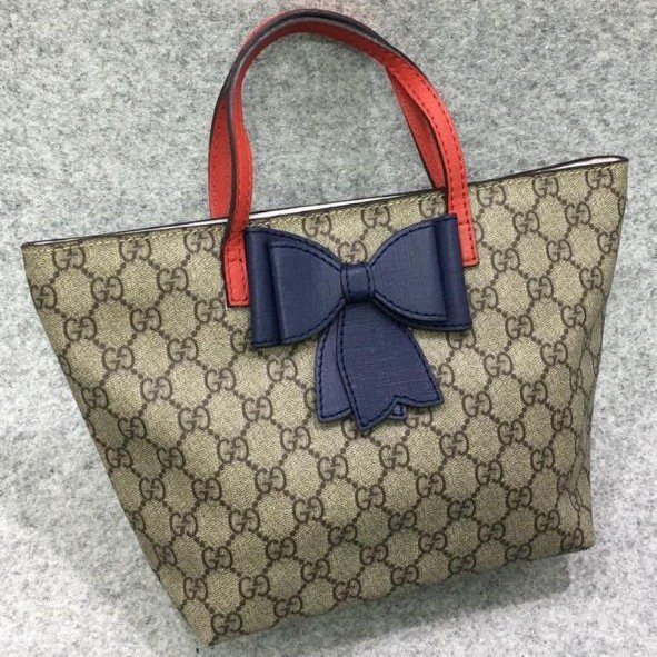 Gucci GG Bow Canvas Tote Bag