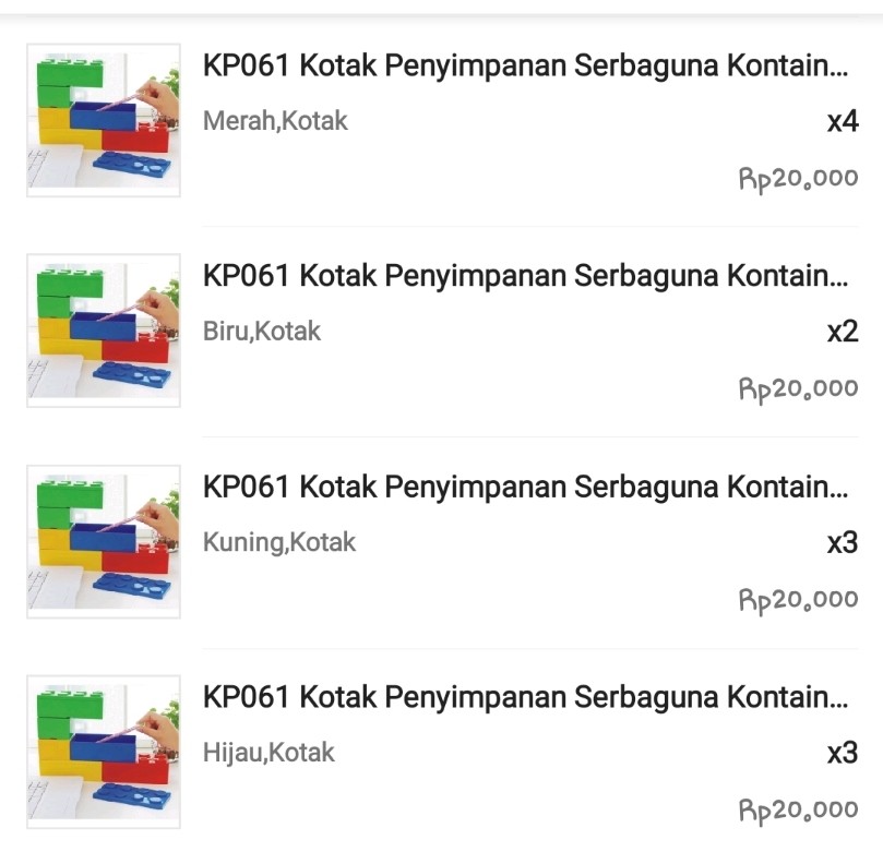 Kp061 Kotak Penyimpanan Serbaguna Kontainer Lego Stackable Storage Box