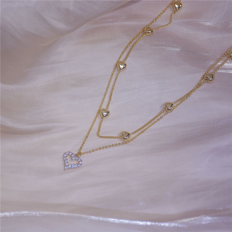 Kalung Multilayer Lapis Emas 14K Untuk Wanita