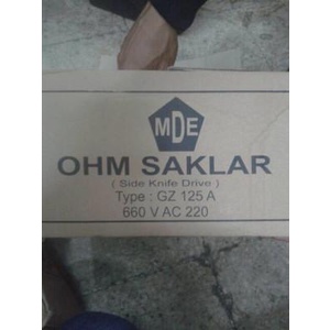 Saklar Ohm Saklar 125A Mde / Ohm Saklar 125 A / Gz 125 A Mde