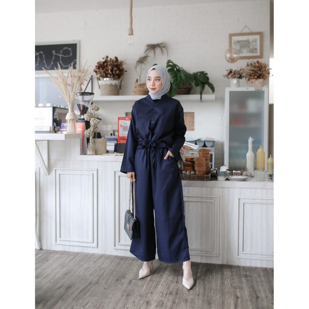 THALA JUMPSUIT SET / JUMPSUIT / CELANA JUMPSUIT WANITA / BAJU SATU SET CELANA / JUMPSUIT