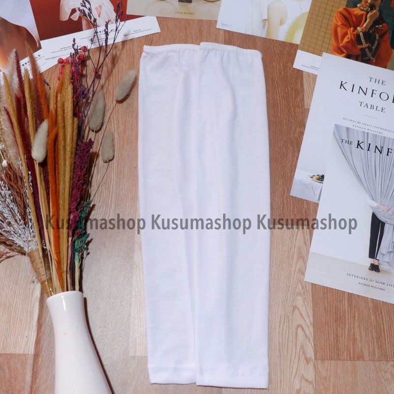 Manset Tangan Bahan Kaos Spandek PE-White