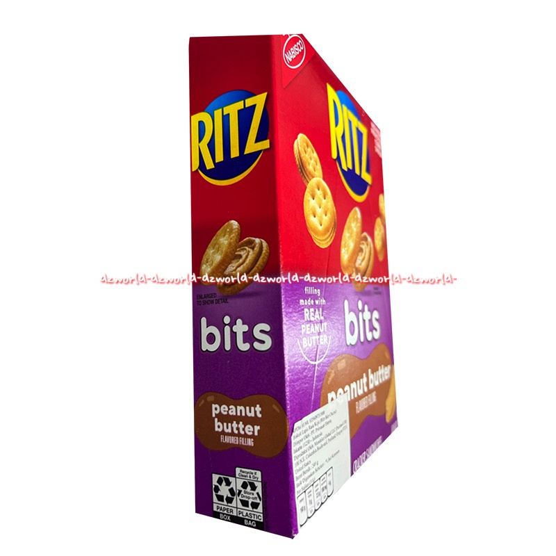 Ritz Bits 249gr Peanut Butter Flavoured Filling Cracker Sandwiches Biskuit Kacang Rits Corn Syrup Rizt Nut Biscuit