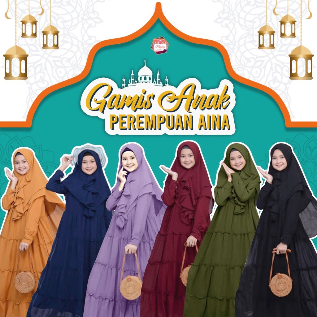 HOPYLOVY - Gamis Anak Layer Usia 12 - 14 tahun Aina / GAMIS ANAK PEREMPUAN AINA KIDS USIA 12-14 THN TERGANTUNG BADAN ANAK