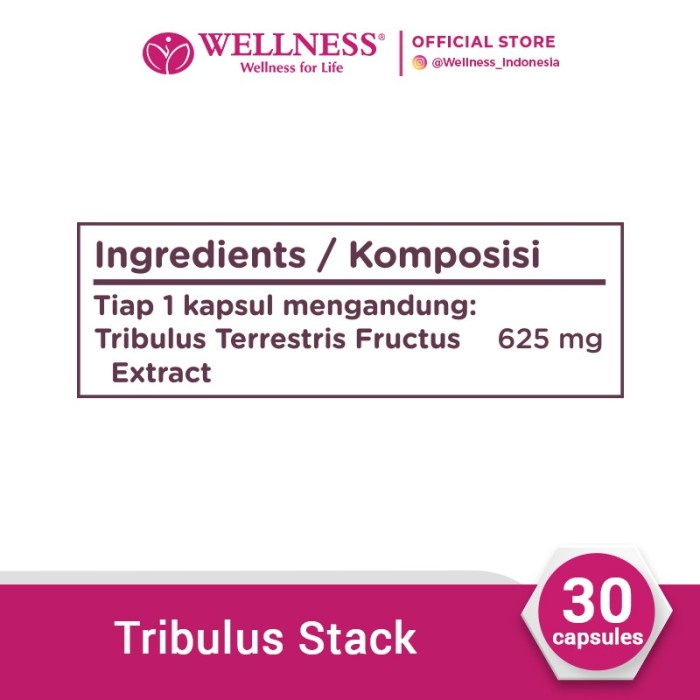 Wellness Tribulus Stack 30 Capsules