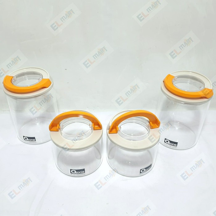 Toples kaca vacuum Oxone ox 307 - vacum glass jar 4pc OX307 Toples vacum glass ox307