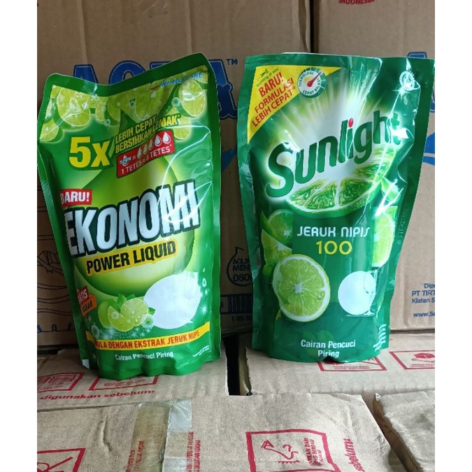 Sunlight refill 755ml &amp; Ekonomi refill 680ml pencuci piring