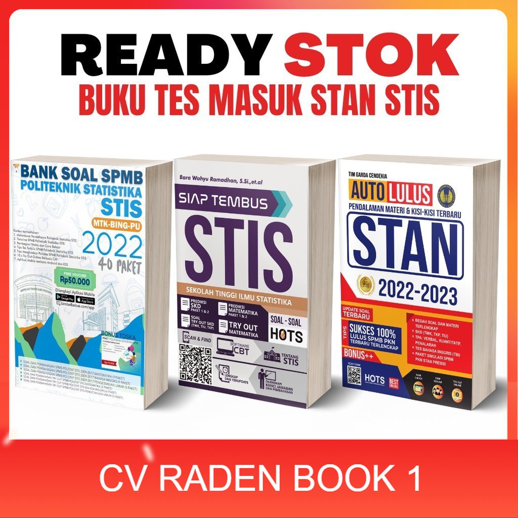 TERBARU- BUKU STAN STIS - AUTO LULUS STAN - SIAP TEMBUS STIS - BANK SOAL STIS