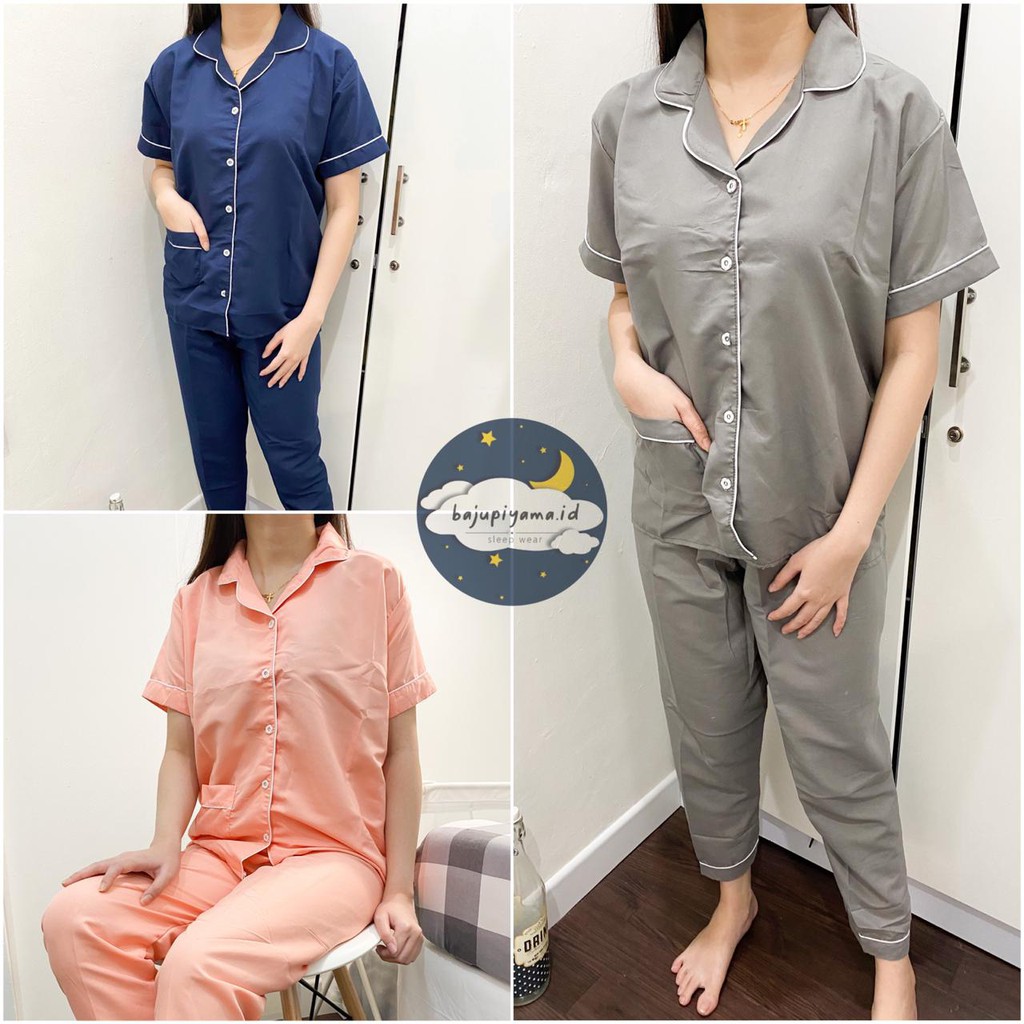 Baju Tidur Katun Polos