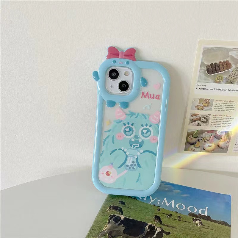 Case TPU Shockproof Motif Monster Kecil Untuk iPhone 13pro 13prm 11 7Plus 8Plus Xr XS 13 12pro Max