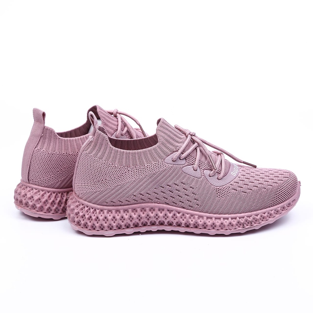 Sneakers Wanita Sepatu Canvas Sports Shoes Olahraga Wanita - A1063 ( ALAS PUTIH )