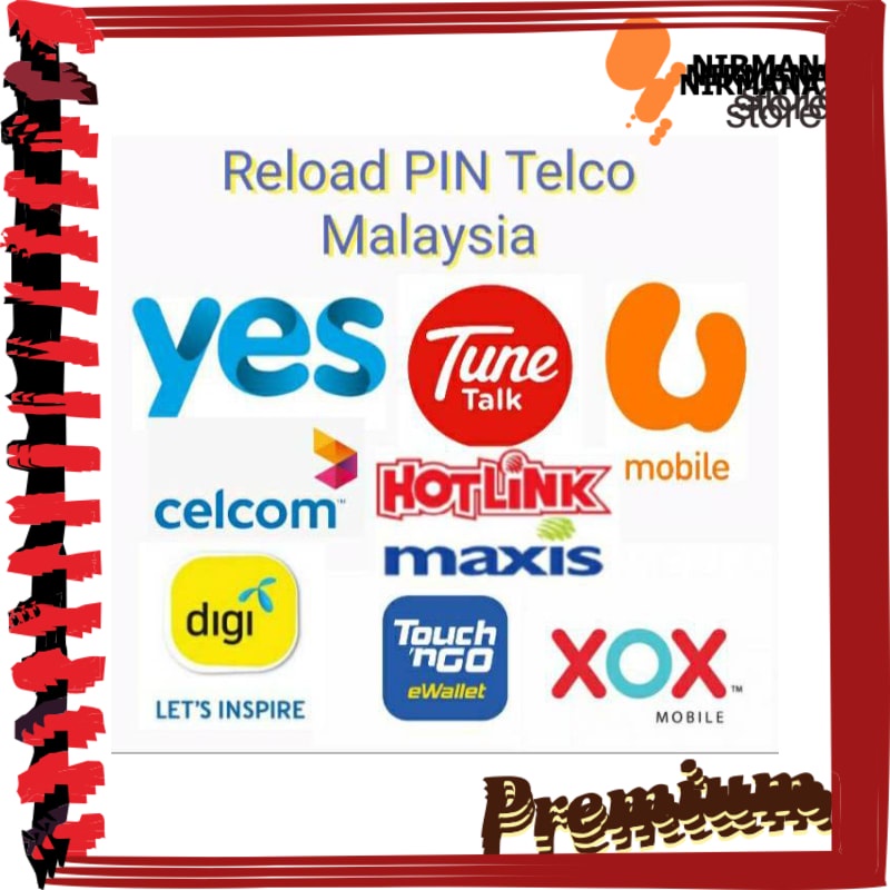 NIRMANA VOUCHER PULSA MALAYSIA / VOUCHER RELOAD MALAYSIA MAXIS/HOTLINK, YES, XOX, CELCOM, ALTELEZI,