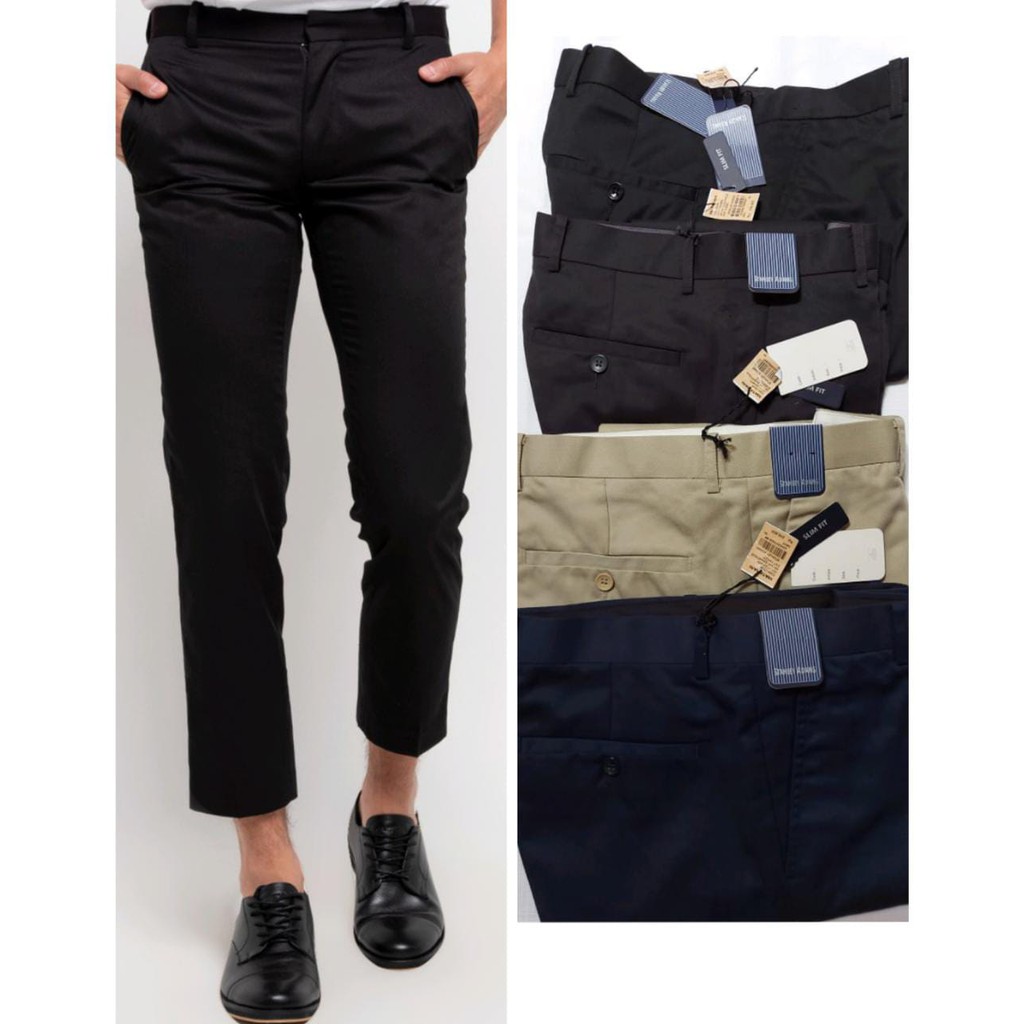 Stanley Adams Celana Chinos Slim Fit - Khaki