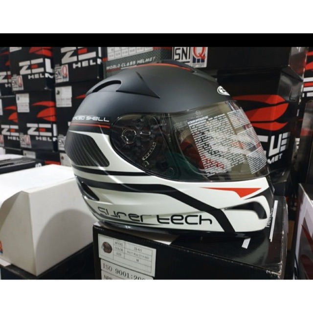Helm Zeus Full Face ZS 806 black white
