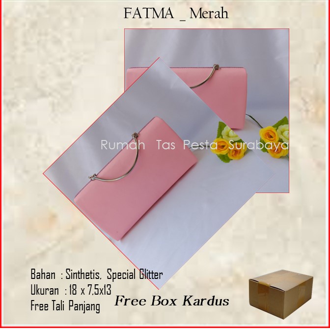 Tas Etnik,Tas Kekinian,Tas Satin,FATMA _ Merah muda