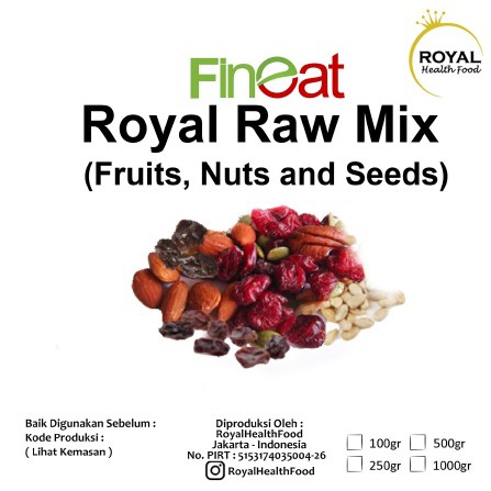 

Royal RAW Mix (Fruits, Nuts and Seeds) 250 Gram