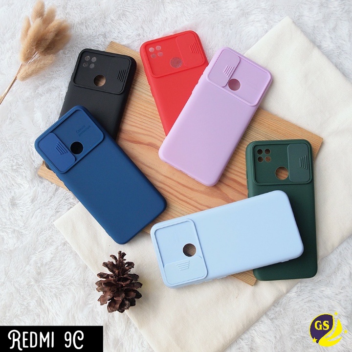 Xiaomi Redmi Note 10 9 8 Pro 4G REDMI 9T 9C 9A 9 8A Slide Case Camera Push Pull Baby Softcase Rubber Matte Candy Silicone Sliding Casing