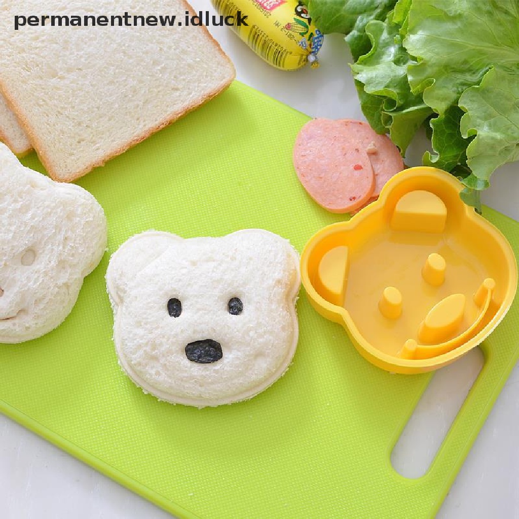 Cetakan Roti Biskuit Kue Sandwich Bentuk Beruang Timbul Untuk Membuat Sarapan