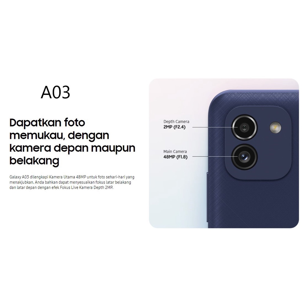 Samsung Galaxy A03 & A03 Core 4/64GB | 3/32GB | 2/32GB Black Blue Red Garansi Resmi Indonesia-4