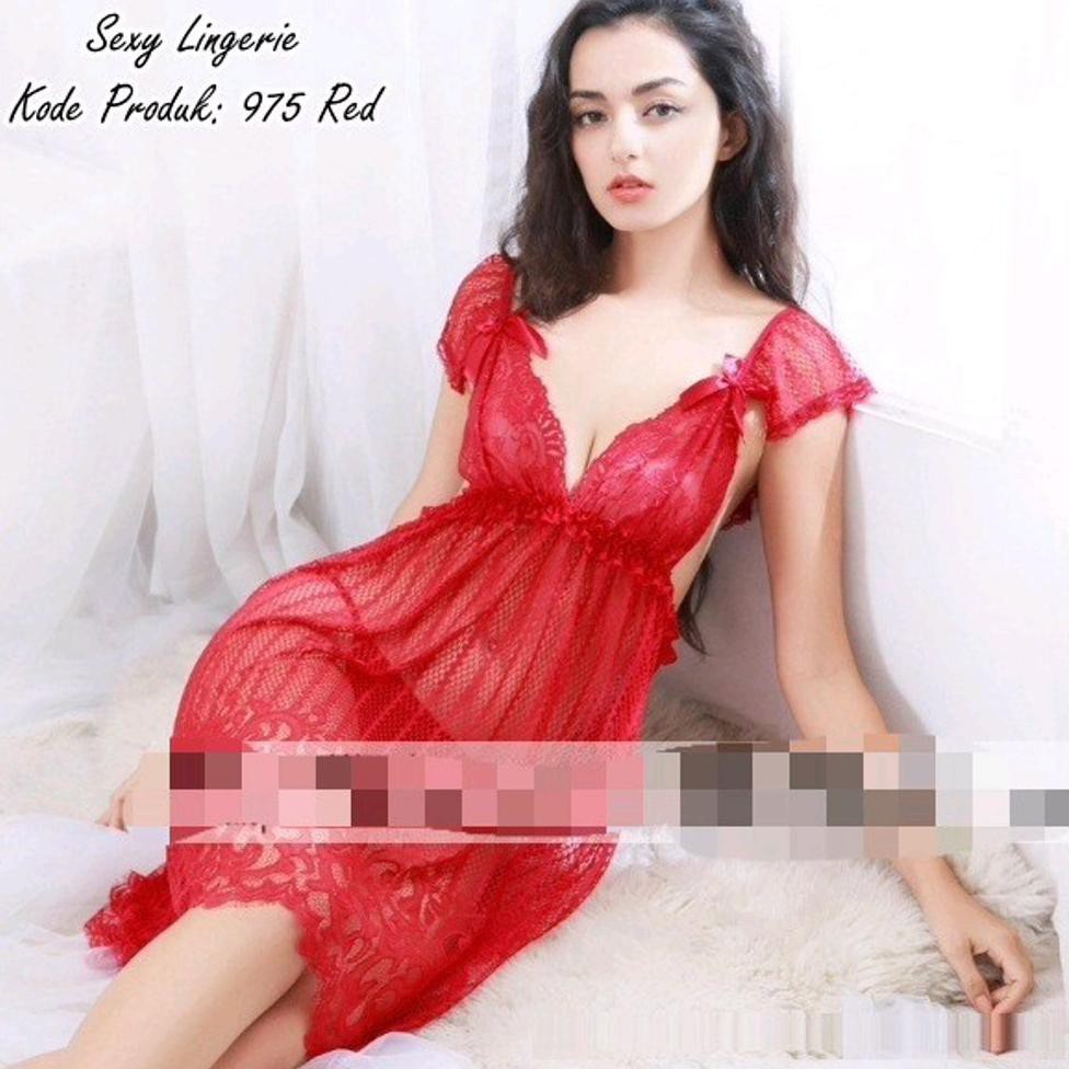 Jual Transparan Lingerie L Xl Xxl Baju Tidur Premium Seksi Cantik Hot Ukuran Besar Jumbo Big 