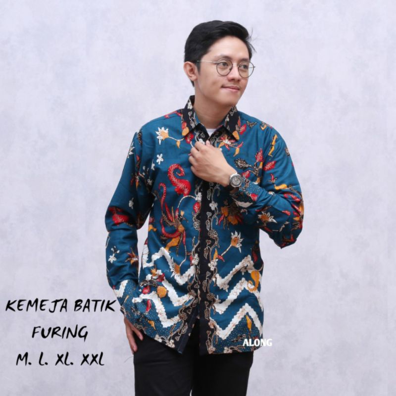 Kemeja Batik Pria Berfuring mewah