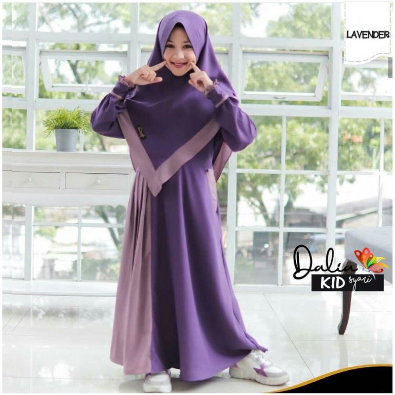 [Fashion Anak] Gamis set DAHLIA KIDS premium | terbaru | lucu | murah