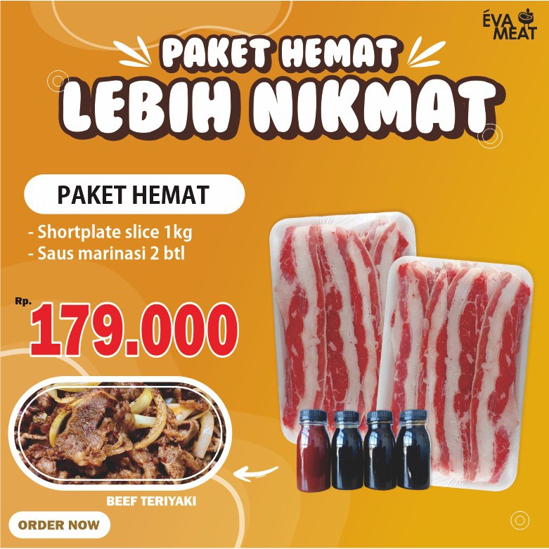 

paket shortplate slice 1 kg + 2 bumbu / paket BBQ / paket shortplate slice bumbu / paket hemat