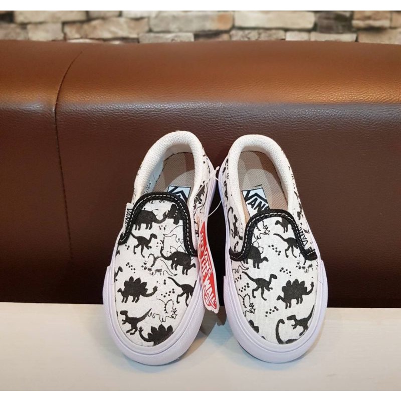 Sepatu Anak Laki Dan Sepatu Anak Perempuan Vans Slip On Dino Size 16 - 35 Premium Quality