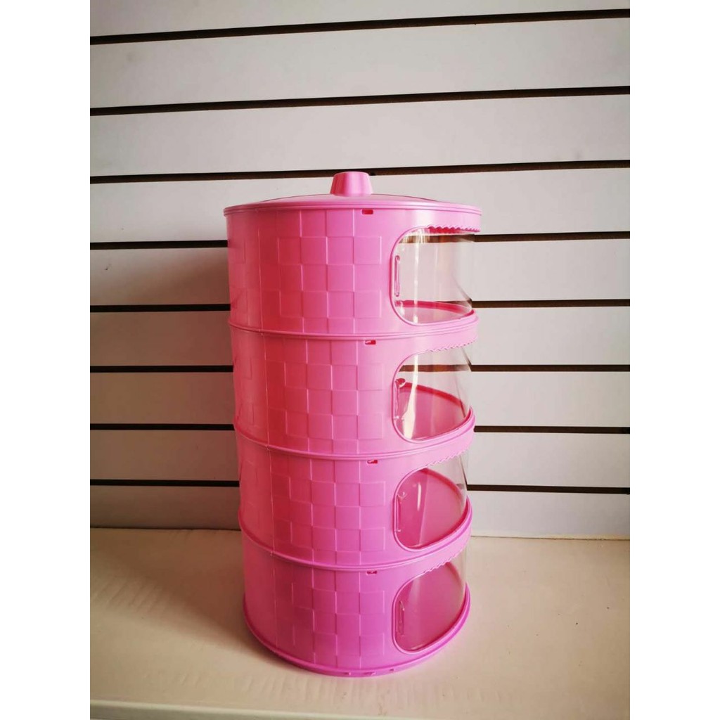 Food Storage 4 Layer Tudung Saji Viral Warna Fushia