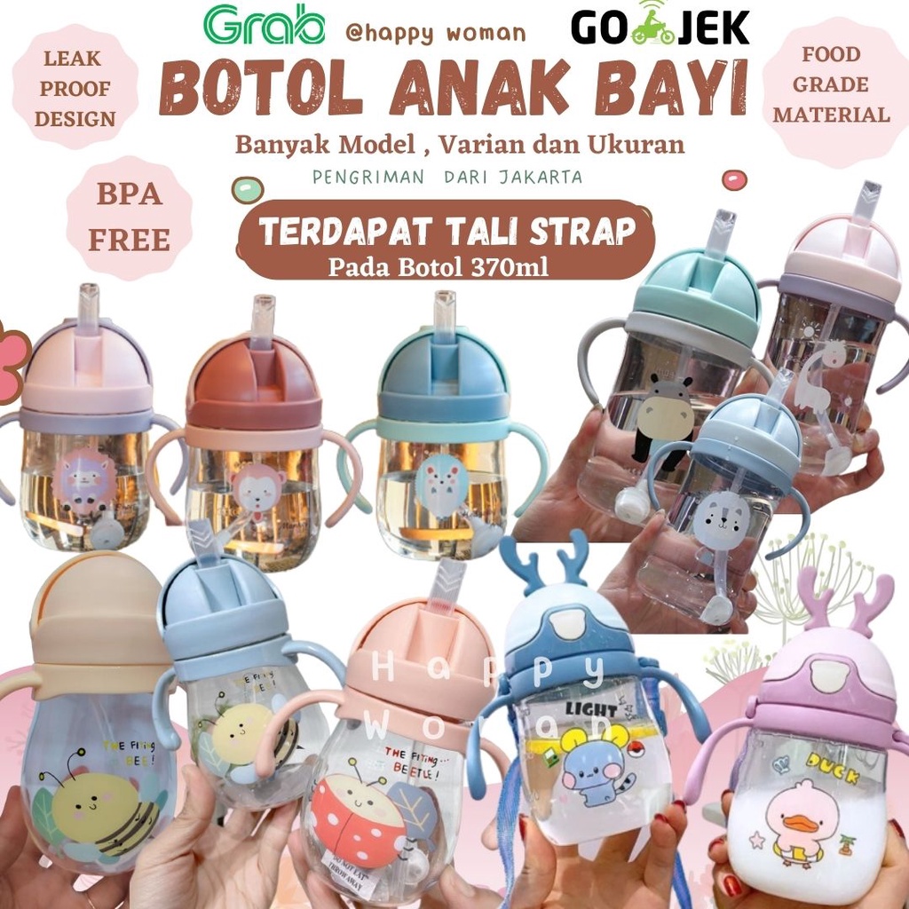 Botol Minum Bayi Gelas Anak Balita Anti Tumpah Training Cup Baby BPA Free Botol Sedotan Bayi Termurah