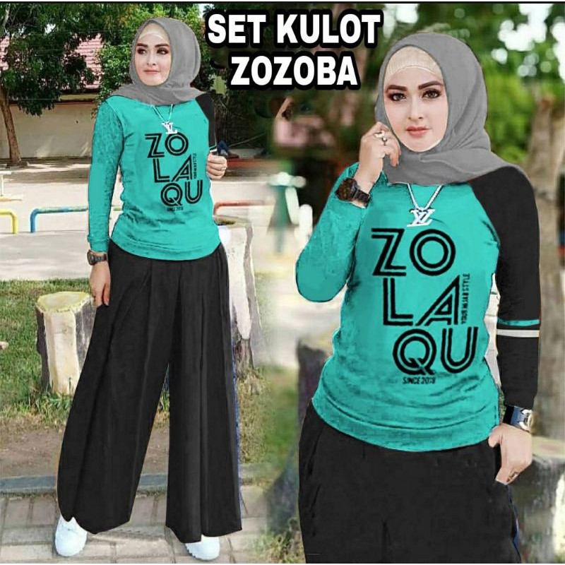 SET CELANA KULOT ZOZOBA, BABYTERRY, SETELAN